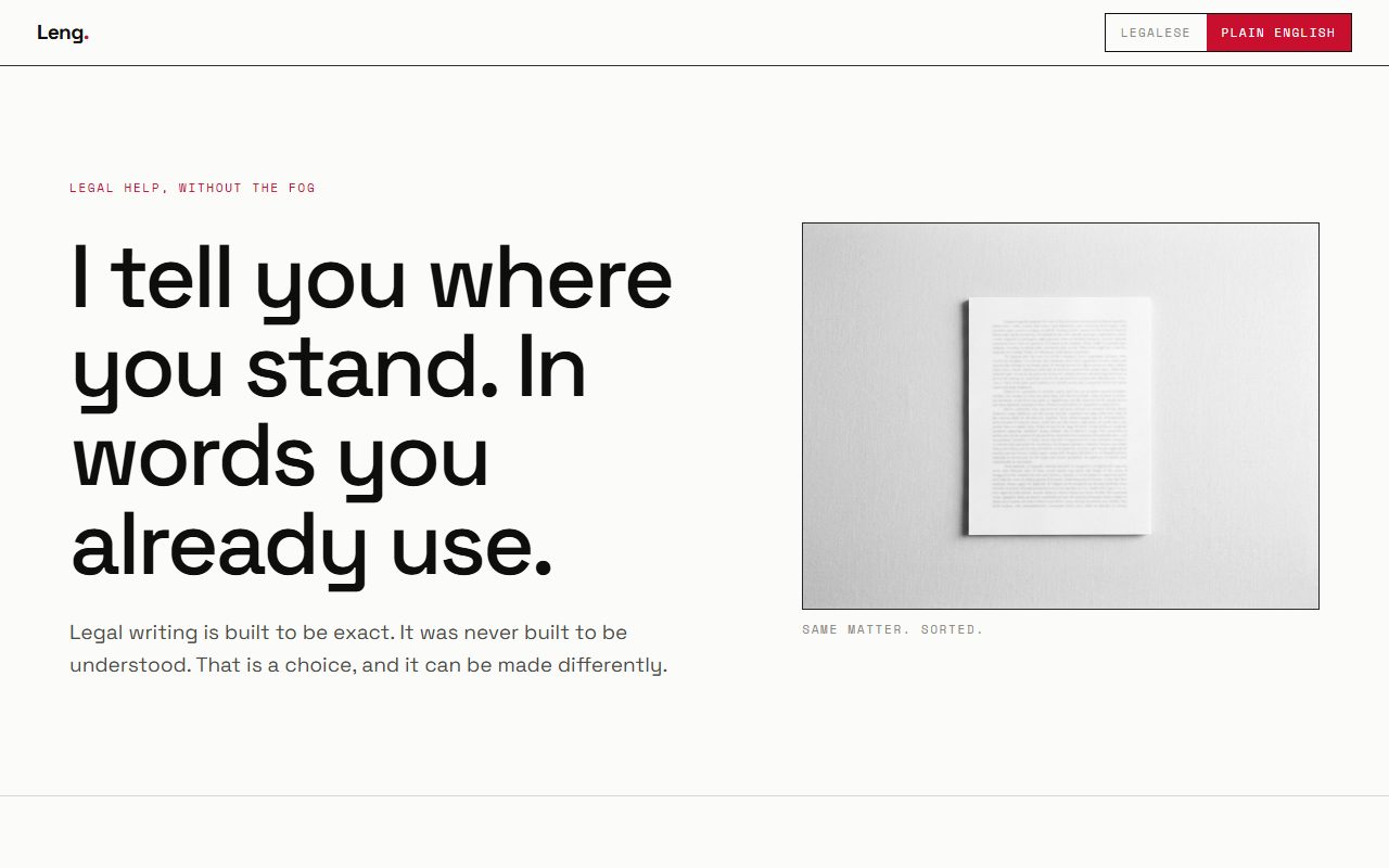 Leng legal website